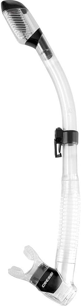 Cressi Adult Diving Dry Snorkel with Splash Guard and Top Valve