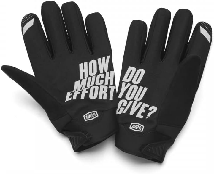 100% BRISKER Cold Weather Motocross & Mountain Bike Gloves - Warm Winter MTB & MX Powersport Racing Protective Gear