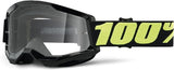 100% STRATA 2 Goggles, Sports Goggles for Motocross & Mountain Biking, Eyewear for Bike Riders,Motocross Goggles for Men Clear Lens
