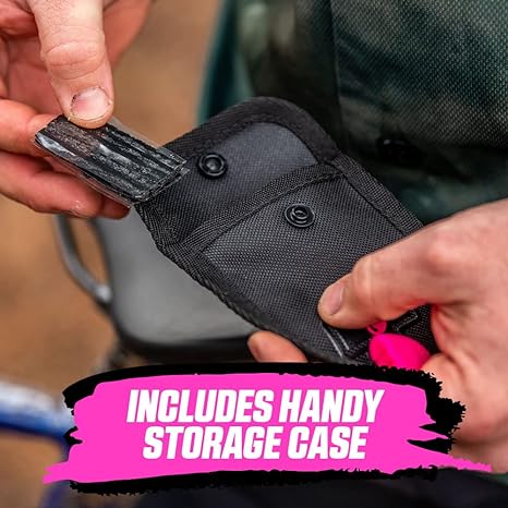 Muc-Off Puncture Plug Repair Kit - Tubeless Tire Repair Kit for MTB/Road/Gravel Bikes - Tubeless Kit with Tire Plugger and Tire Plugs,Pink