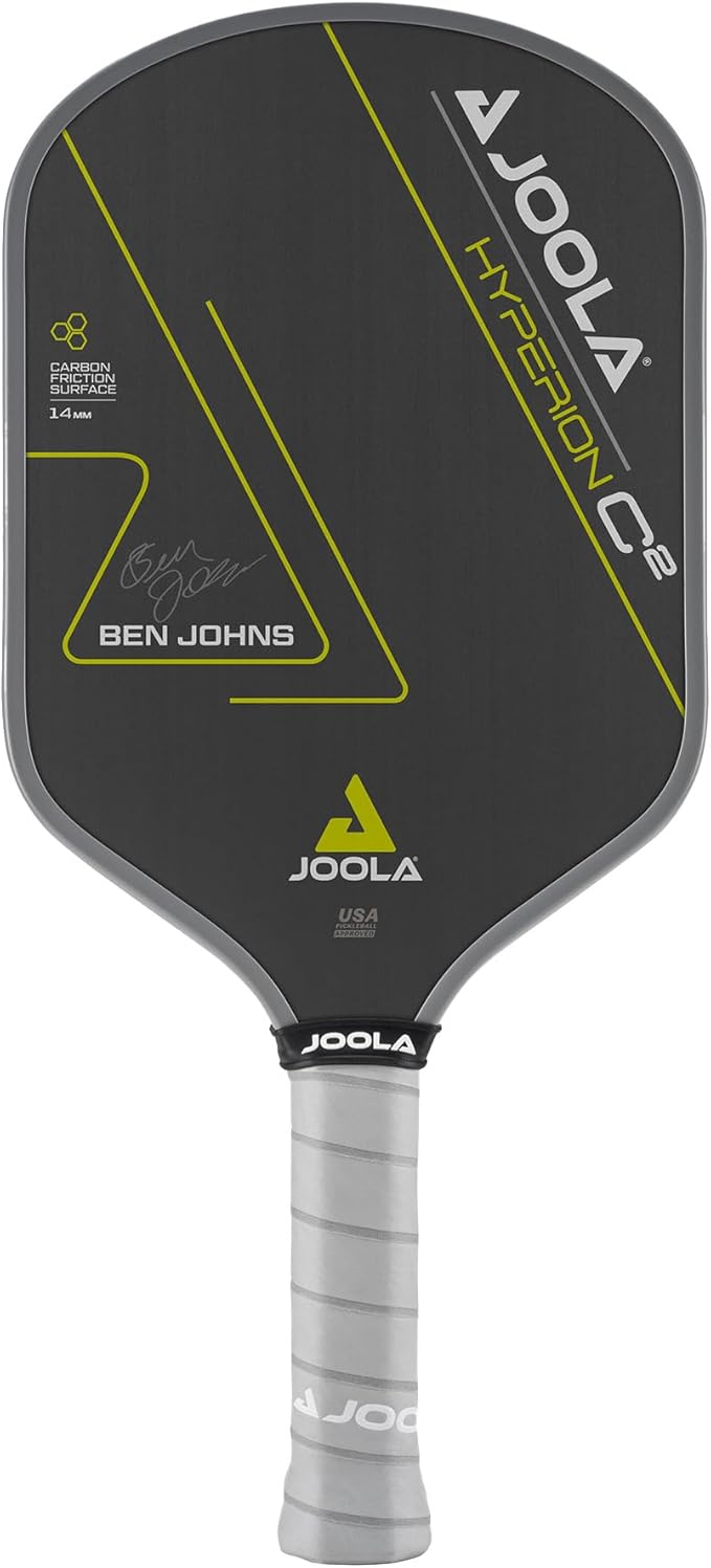 JOOLA Ben Johns Hyperion C2 Pickleball Paddle, Aero-Curve Hyperion Shape with Charged Surface Technology from The Ben Johns Perseus