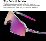 100% S3 Sport Performance Cycling Sunglasses - Vented Baseball, Road Bike, & Triathlon Racing with Interchangeable Lens
