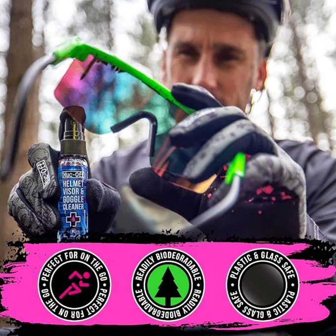 Muc Off 202 Visor, Lens & Goggle Cleaning Kit, Blue, 0.030 l