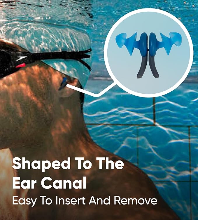 Speedo Unisex Adult Biofuse Earplug Swimming Earplug, Blue, One Size