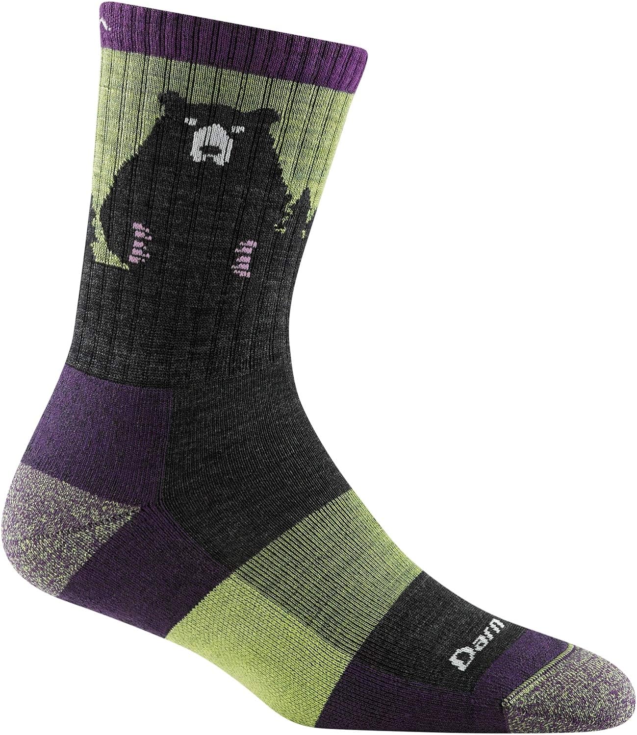 Darn Tough Women's Bear Town  Micro Crew Lightweight with Cushion Sock