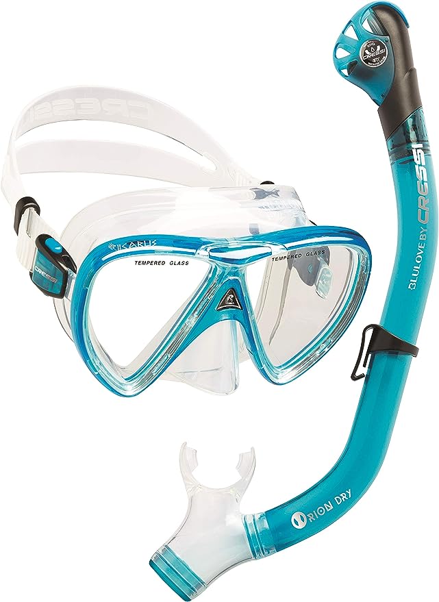 Cressi Adult Snorkeling Kit, Mask & Dry Snorkel