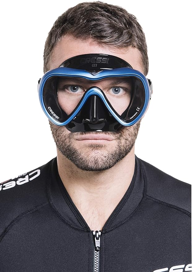 Cressi Anti-Fog Wide View Single Lens Scuba Diving and Freediving Masks A1