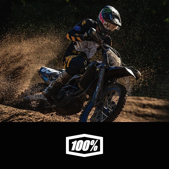 100% STRATA 2 Goggles, Sports Goggles for Motocross & Mountain Biking, Eyewear for Bike Riders,Motocross Goggles for Men Clear Lens