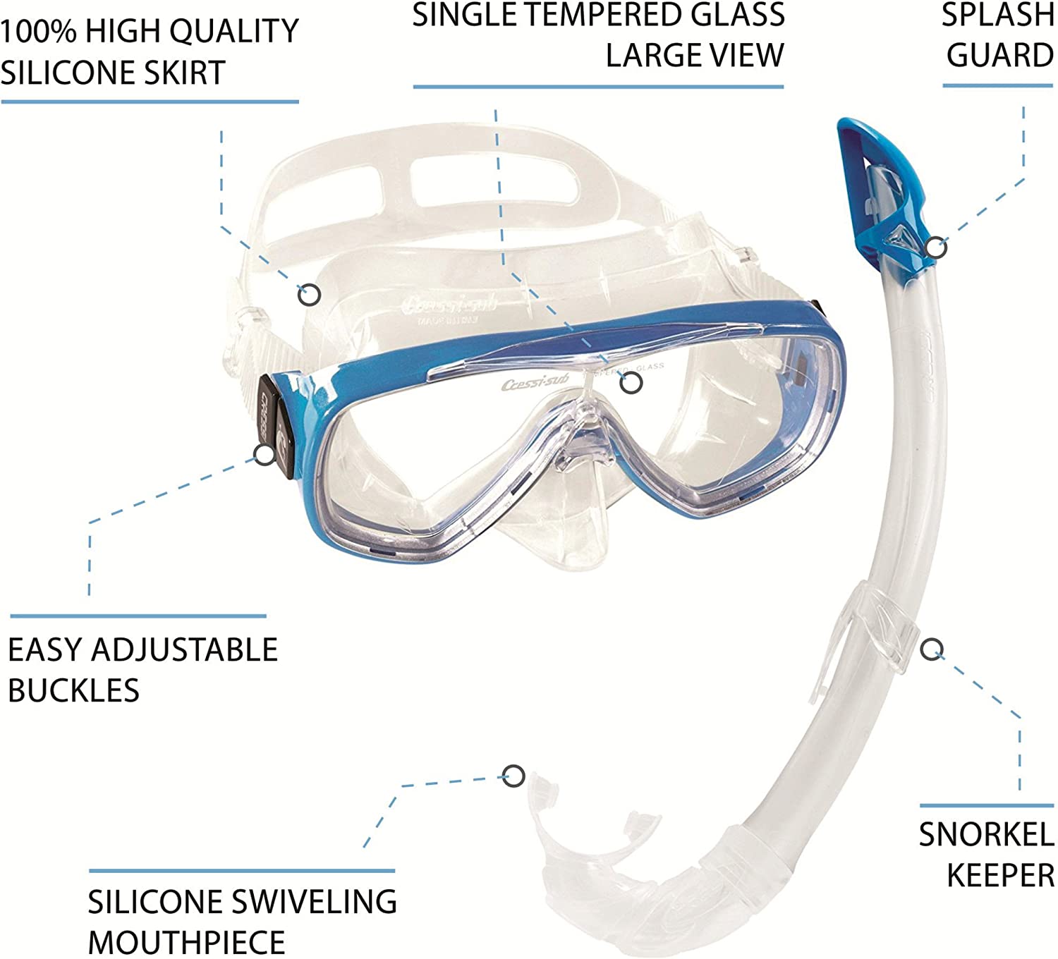 Cressi Adult Onda & Mexico Snorkeling Mask & Snorkel
