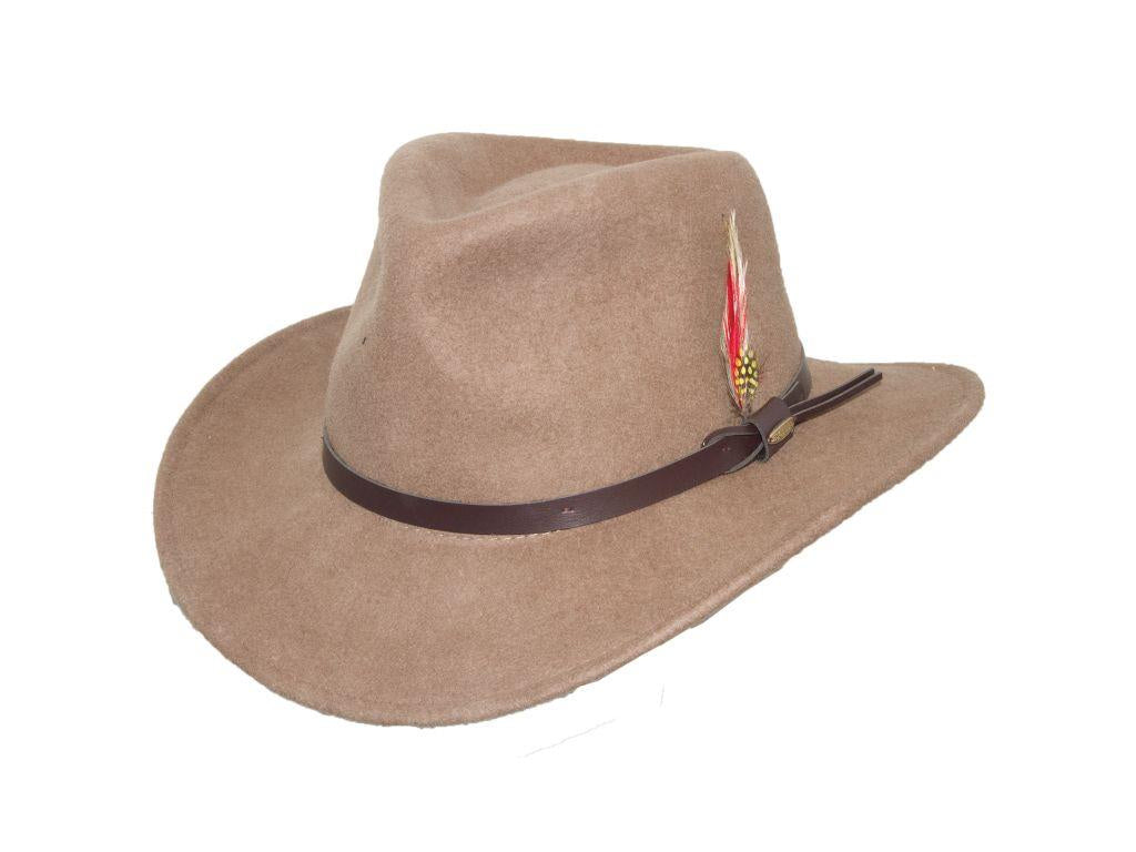 Scala - Men's Classic Felt Hat - Tan