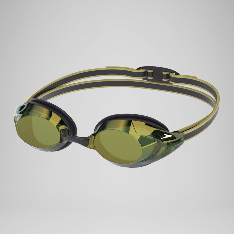 Speedo Vanquisher 3.0 Mirror Swim Goggles, Anti-Fog, UV Protection, Ocular 360 Lens, Hydrodynamic Racing Fit