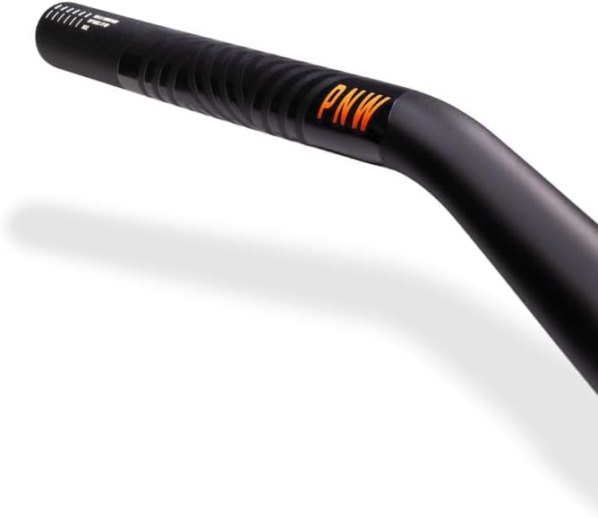PNW Components Gen 4 Range Alloy MTB Handlebar, 6061 Aluminum Mountain Bike Bar, 800mm Width, 31.8mm Clamp, 38mm Rise, Black with Gray