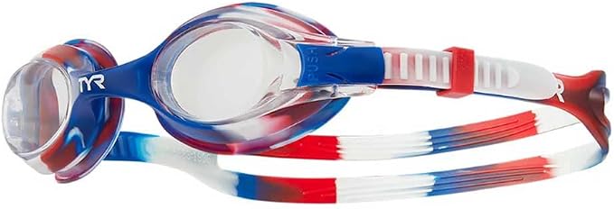 TYR Kids Swimple Goggles for Swimming Anti-Fog UV Eye Protection Safe No-Leak Silicone Gaskets Quick-Adjust Release Button Clear Lens