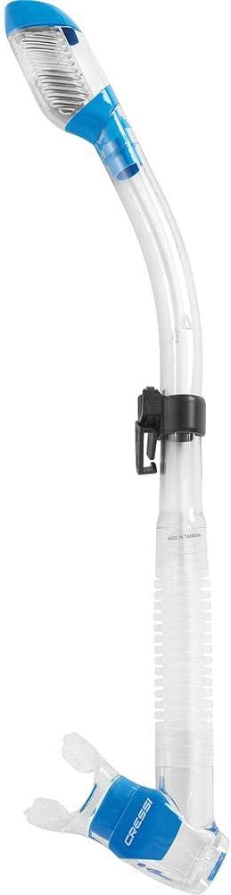 Cressi Adult Diving Dry Snorkel with Splash Guard and Top Valve