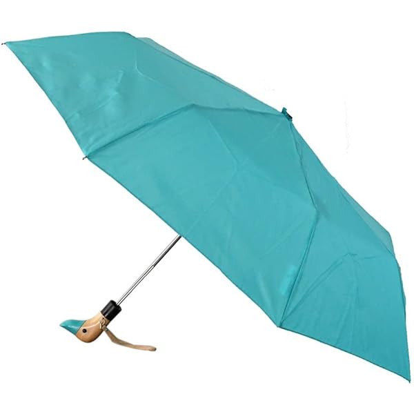 Totes Auto Open Neverwet Wooden Duck Handle Umbrella