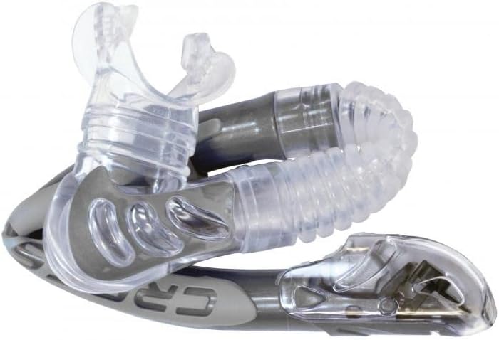 Cressi Foldable Adult Dry Snorkel for Scuba Diving, Snorkeling, Alpha Ultra Dry