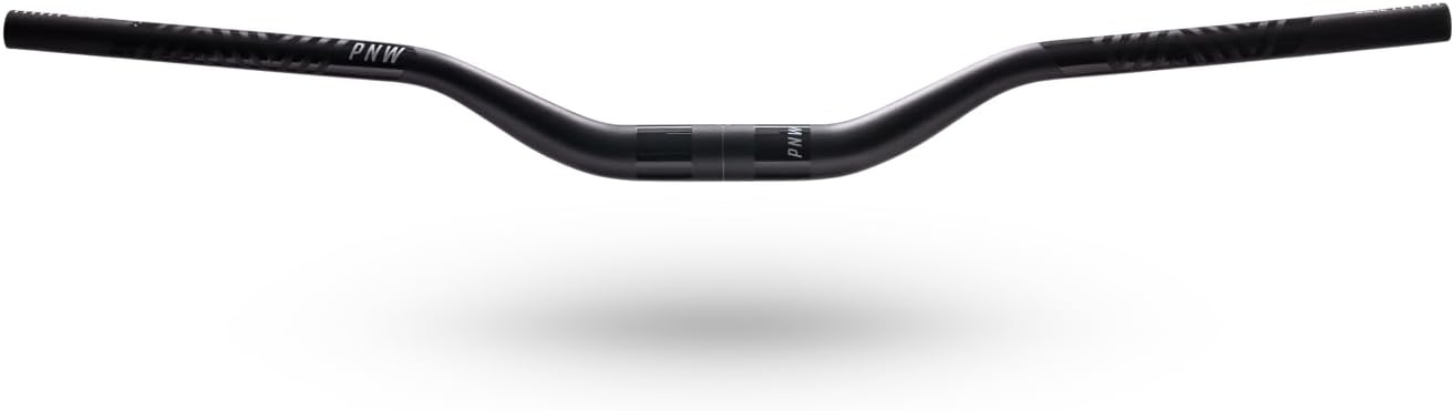 PNW Components Gen 4 Range Alloy MTB Handlebar, 6061 Aluminum Mountain Bike Bar, 800mm Width, 31.8mm Clamp, 38mm Rise, Black with Gray