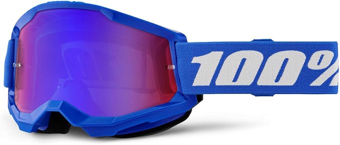 100% STRATA 2 Goggles - Sports Goggles for Motocross & Mountain Biking - Eyewear for Bike Riders - Motocross Eyewear for Men