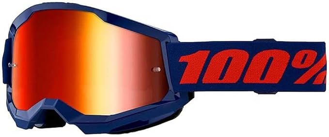 100% STRATA 2 Goggles - Sports Goggles for Motocross & Mountain Biking - Eyewear for Bike Riders - Motocross Eyewear for Men