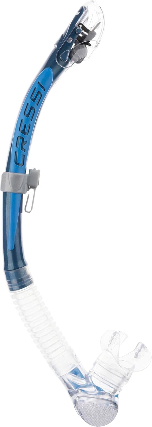Cressi Foldable Adult Dry Snorkel for Scuba Diving, Snorkeling, Alpha Ultra Dry