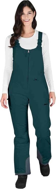 Arctix Women's Essential Insulated Ski Bibs, Water Resistant Snow Pants for Skiing & Snowboarding
