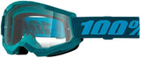 100% STRATA 2 Goggles, Sports Goggles for Motocross & Mountain Biking, Eyewear for Bike Riders,Motocross Goggles for Men Clear Lens