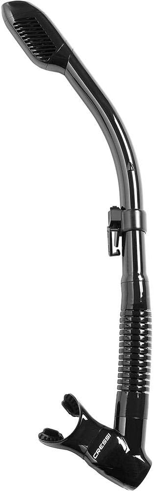 Cressi Adult Diving Dry Snorkel with Splash Guard and Top Valve