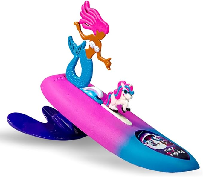 Surfer Dudes Legends & Surfer Pets Wave Powered Mini-Surfer, Pet and Surfboard Beach Toy