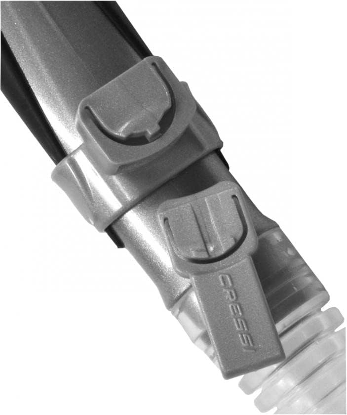 Cressi Foldable Adult Dry Snorkel for Scuba Diving, Snorkeling, Alpha Ultra Dry