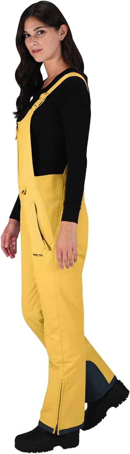 Arctix Women's Essential Insulated Ski Bibs, Water Resistant Snow Pants for Skiing & Snowboarding