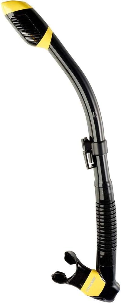Cressi Adult Diving Dry Snorkel with Splash Guard and Top Valve