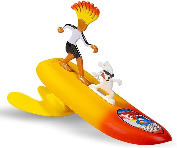 Surfer Dudes Legends & Surfer Pets Wave Powered Mini-Surfer, Pet and Surfboard Beach Toy