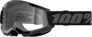 100% Strata 2 Goggles Black/Clear Lens
