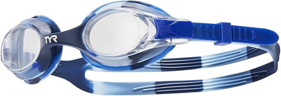 TYR Kids Swimple Goggles for Swimming Anti-Fog UV Eye Protection Safe No-Leak Silicone Gaskets Quick-Adjust Release Button Clear Lens