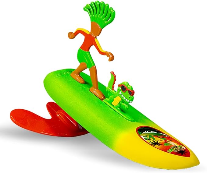 Surfer Dudes Legends & Surfer Pets Wave Powered Mini-Surfer, Pet and Surfboard Beach Toy
