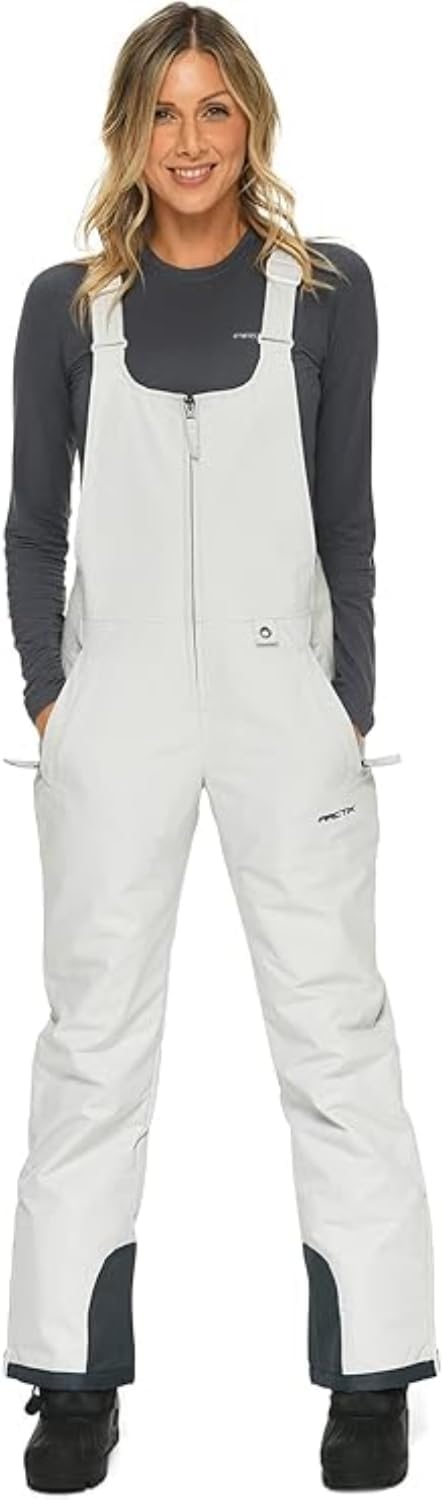 Arctix Women's Essential Insulated Ski Bibs, Water Resistant Snow Pants for Skiing & Snowboarding