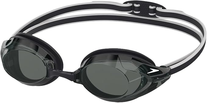 Speedo Vanquisher 3.0 Mirror Swim Goggles, Anti-Fog, UV Protection, Ocular 360 Lens, Hydrodynamic Racing Fit