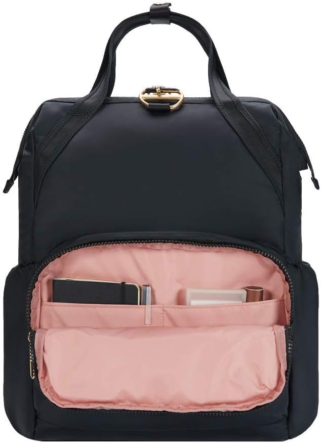 PacSafe Women's Citysafe CX 17L Anti Theft Backpack-Fits 16 inch Laptop, Black, One Size