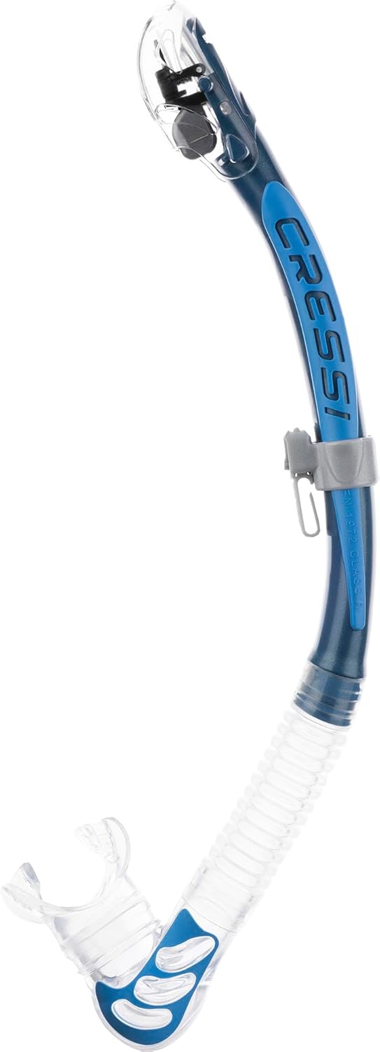 Cressi Foldable Adult Dry Snorkel for Scuba Diving, Snorkeling, Alpha Ultra Dry