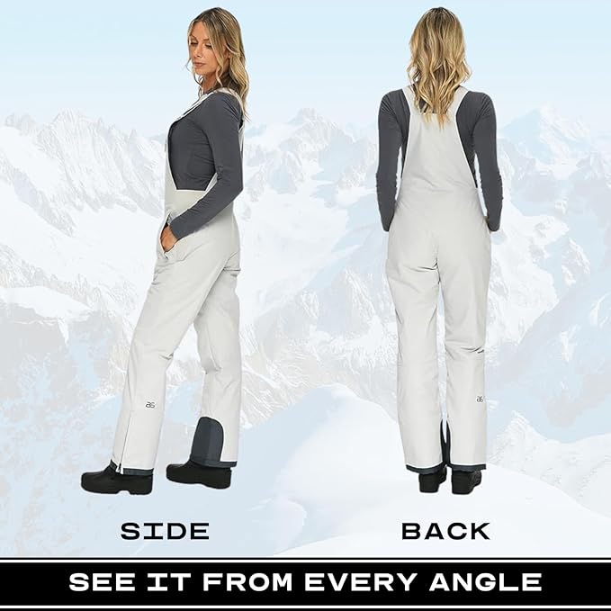Arctix Women's Essential Insulated Ski Bibs, Water Resistant Snow Pants for Skiing & Snowboarding