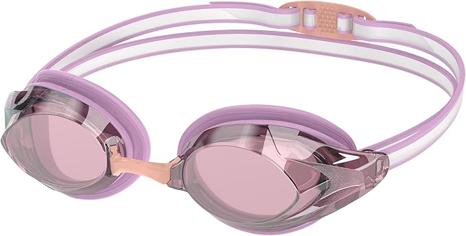 Speedo Vanquisher 3.0 Mirror Swim Goggles, Anti-Fog, UV Protection, Ocular 360 Lens, Hydrodynamic Racing Fit