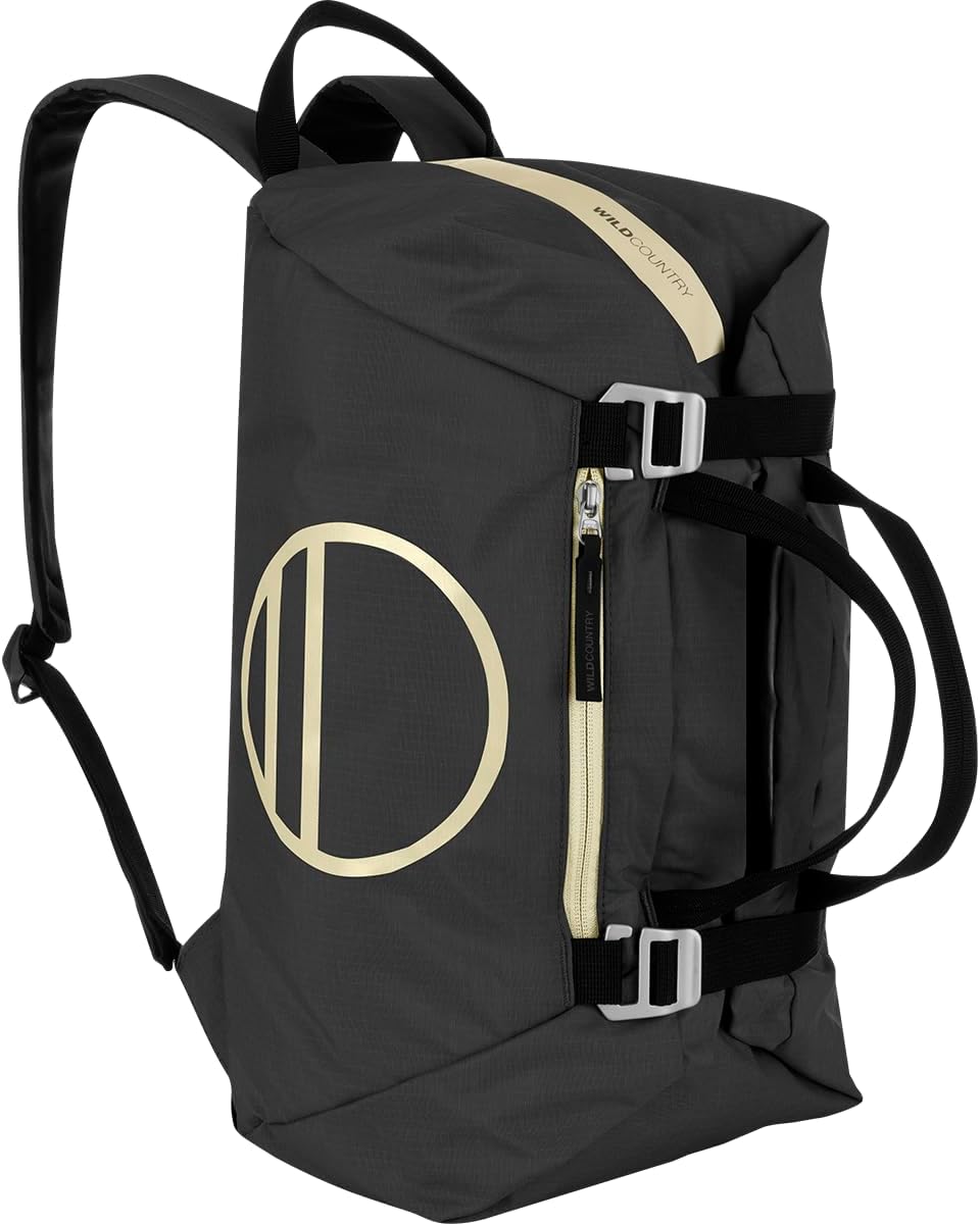 Wild Country Rope Bag, Large Backpack for Rock Climbing Ropes with Integrated Rope Tarp, Color Onyx, One Size