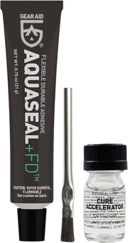 GEAR AID Aquaseal FD Flexible Durable Repair Adhesive and Cure Accelerator for Fixing Holes and Rips in Waders, Wetsuits and Inflatables (Pack 2)