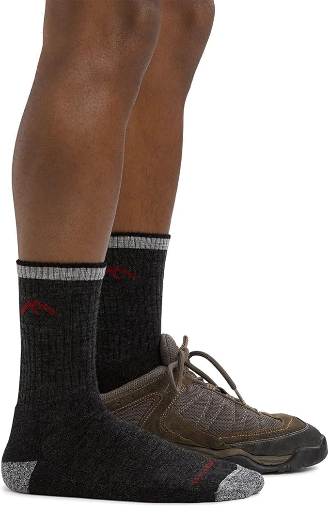 Darn Tough Hiker Midweight Micro Crew Sock with Cushion, Mens Socks for Hiking and Camping, Boot Socks