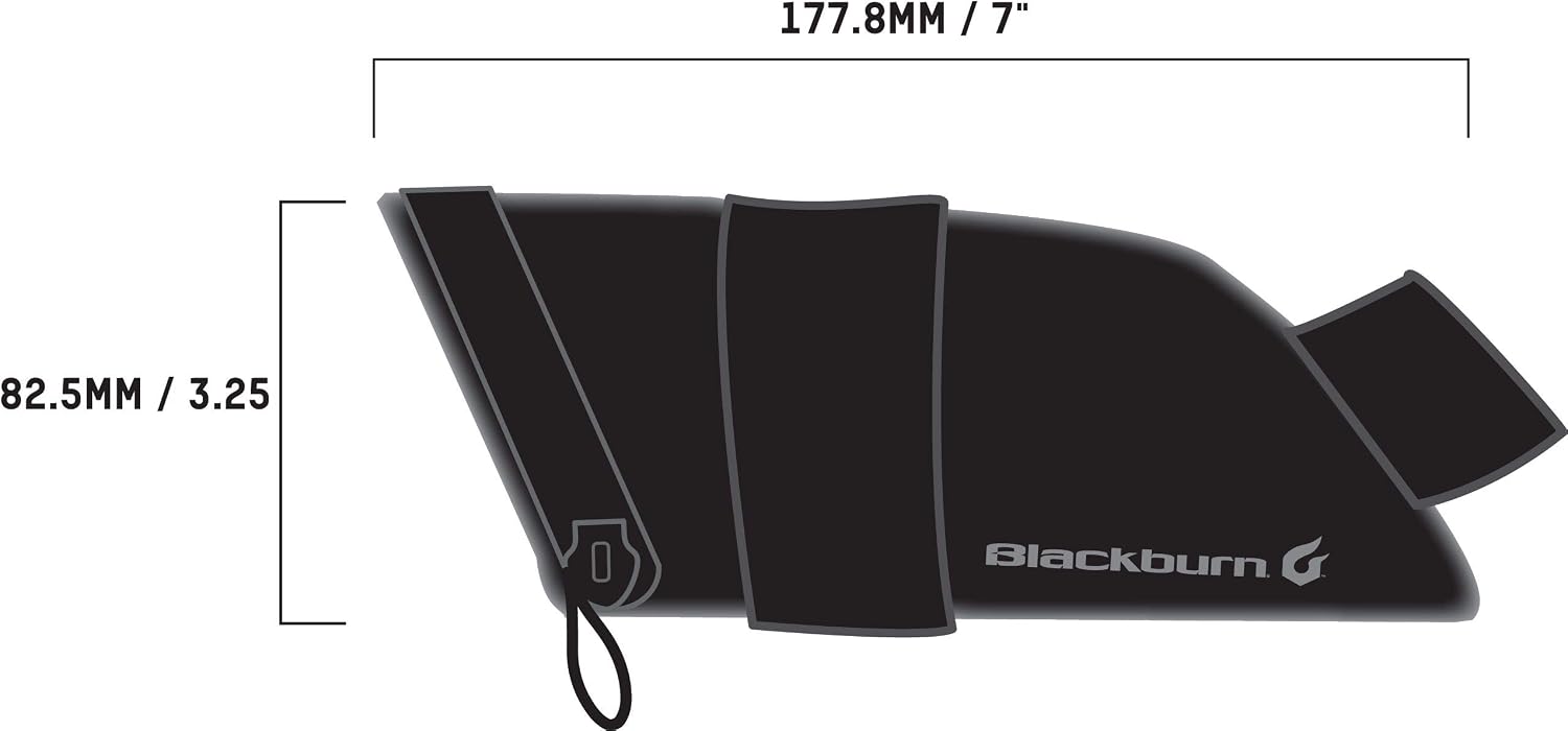 Blackburn Grid Small Seat Bag Water Resistant Reflective 0.4L, Black, Medium