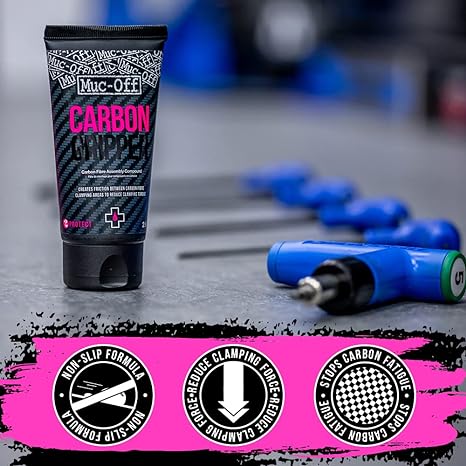 Muc-Off Carbon Gripper, 75g - Carbon Assembly Paste for Bikes - Non-Slip Carbon Paste for Carbon Fibre Bicycle Parts