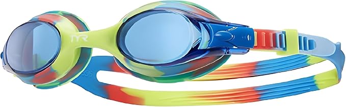 TYR Kids Swimple Goggles for Swimming Anti-Fog UV Eye Protection Safe No-Leak Silicone Gaskets Quick-Adjust Release Button Clear Lens