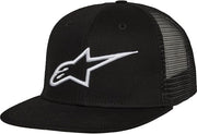 Alpinestars Mens Corp Trucker Snapback Cap, Black, One Size