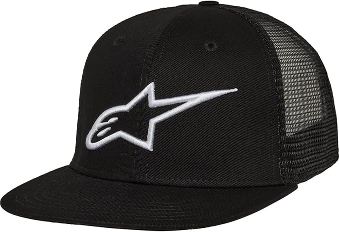 Alpinestars Mens Corp Trucker Snapback Cap, Black, One Size