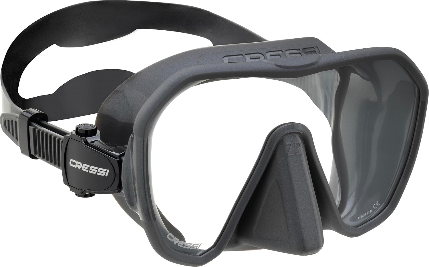 Cressi Z2 Adult Frameless Diving Mask, Wide View Mono Lens, Pure Soft Silicone